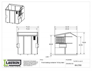 Slant front loading containers 10CY