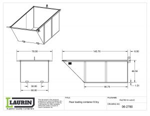 Rear loading containers 8 CY